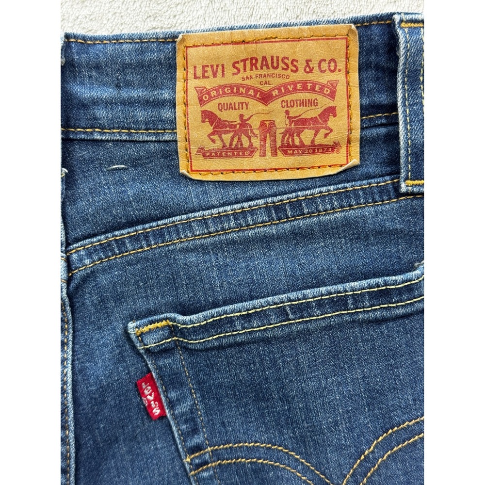 Levi's Womens 725 High Rise Bootcut Dark Wash Blue Jeans 24 Meas: 22x31.5 - Picture 3 of 8